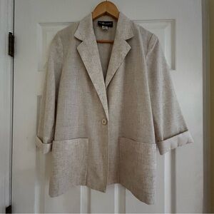 Vintage SAG HARBOR Oversized Blazer in Flax